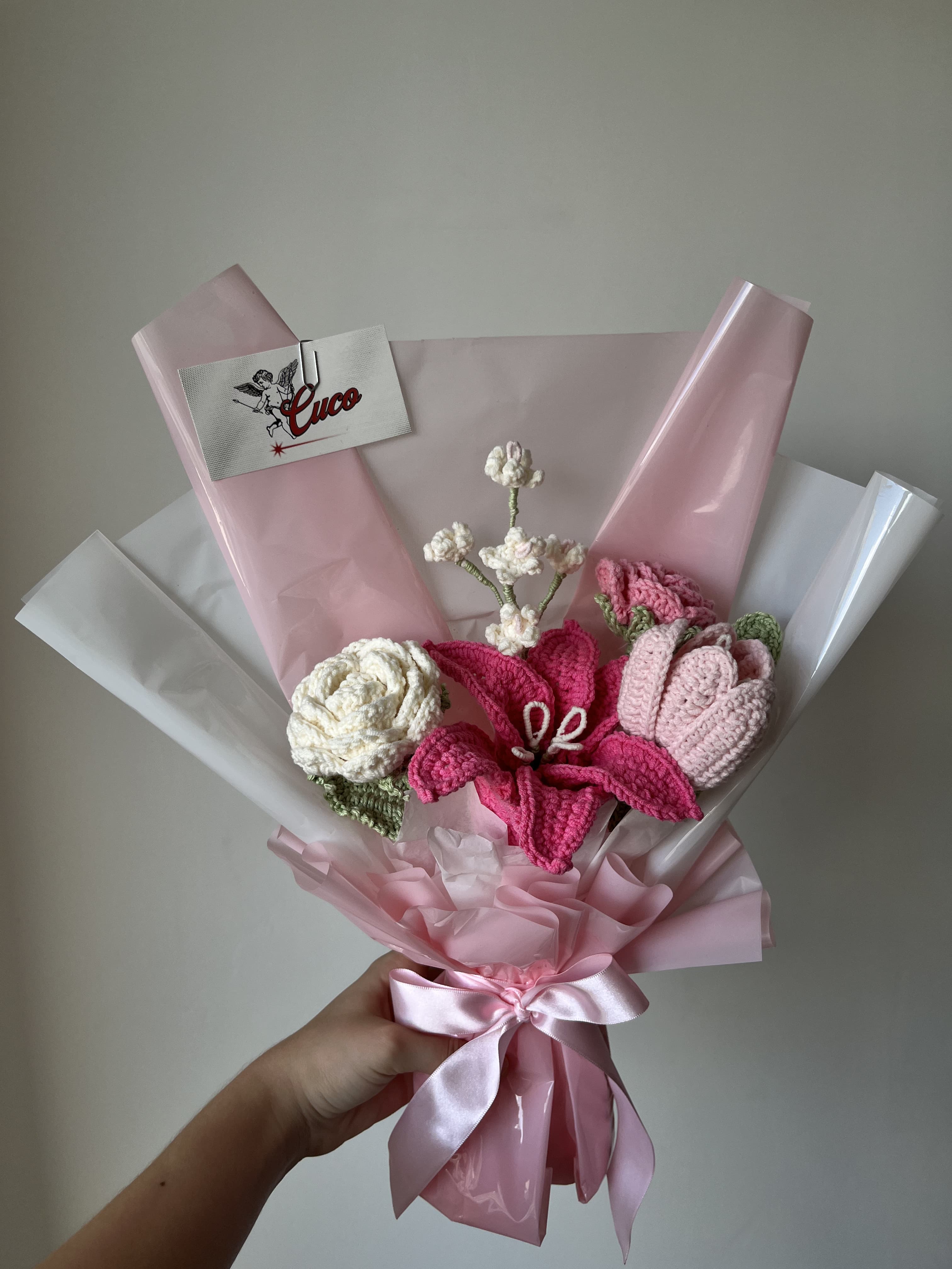 Buquê Rosas Tulipas e Lírios